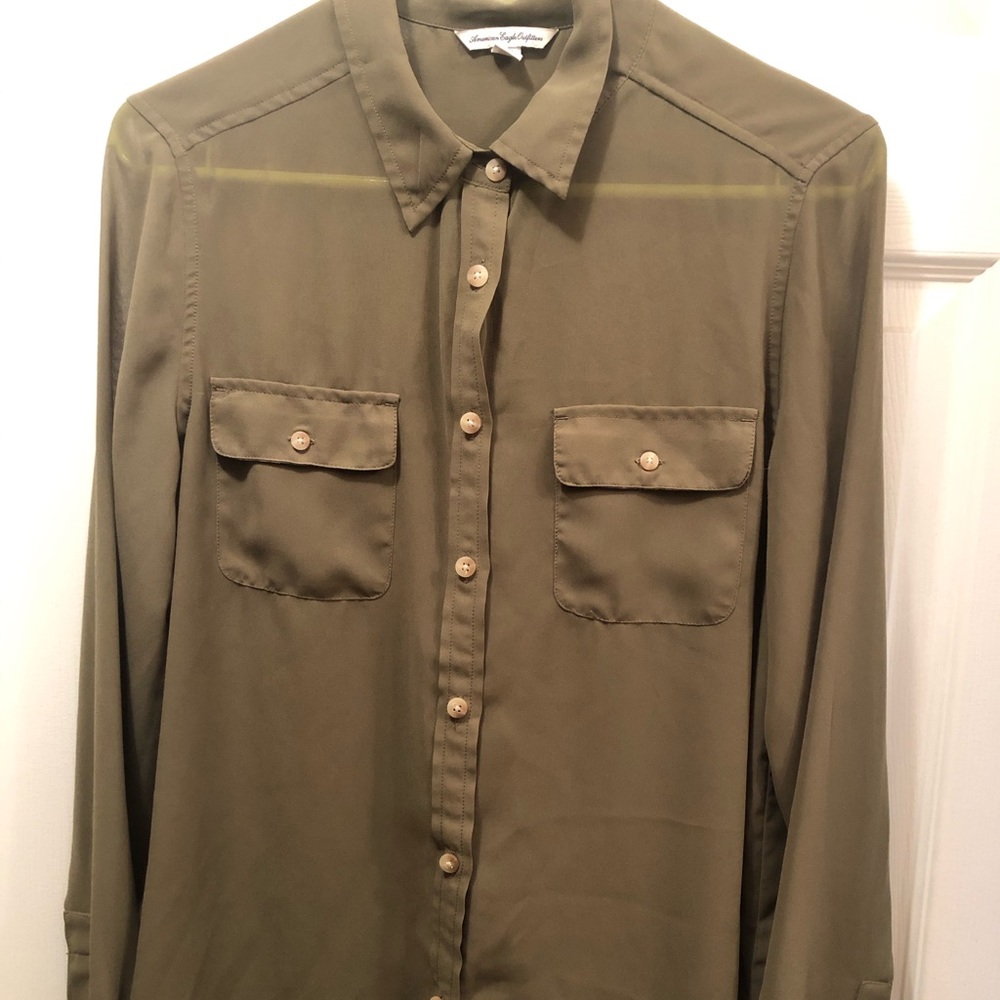 American Eagle Semi-Sheer Blouse